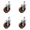 Service Caster 5 Inch High Temp Glass Filled Nylon Wheel Swivel 1/2 Inch Threaded Stem Caster Set SCC-TS20S514-GFNSHT-121315-4 - alternate 1